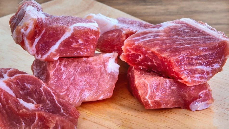 Cut the beef into portions before storing it