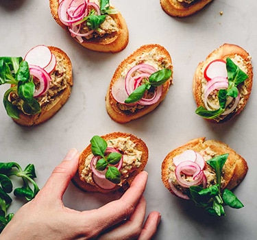 Bruschetta with Artichoke & Pickled Onion