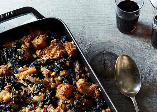Sourdough Stuffing With Kale And Dates