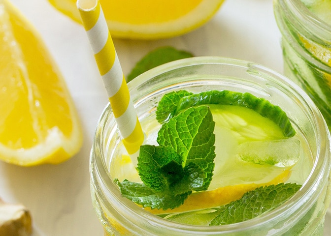 Lemon, Mint & Cucumber Detox Water