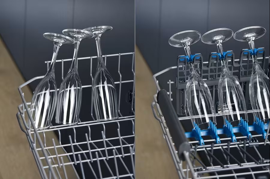 How to put cups, glasses, and small bowls in dishwasher