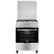 بوتاجاز عريض بأربع شعلات عرض 60 سم ذو موقد غاز وفرن غاز بمروحة بحجم XXL