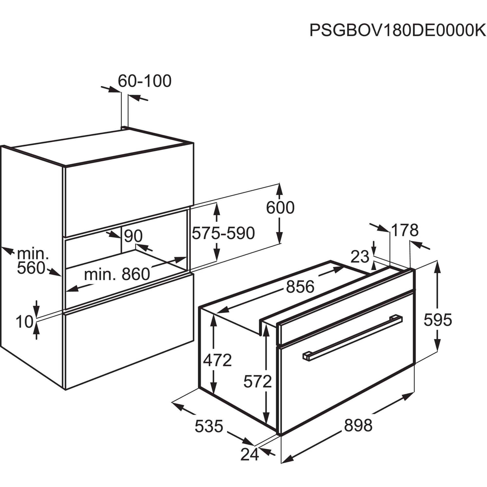 88L builtin gas oven EOG9102CAX Electrolux Arabia