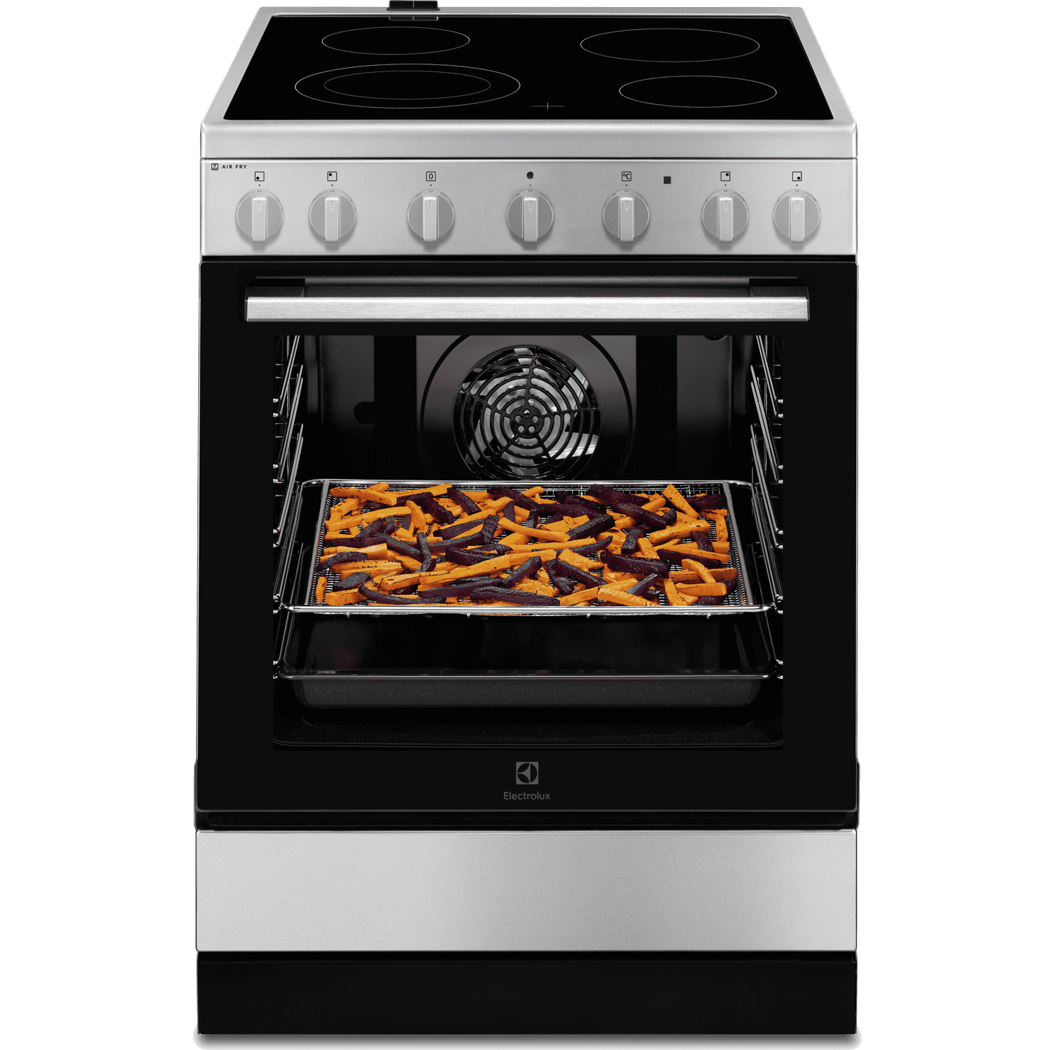 60cm ceramic range cooker with electric oven LKR64000BX Electrolux Arabia