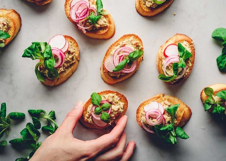 Bruschetta with Artichoke & Pickled Onion