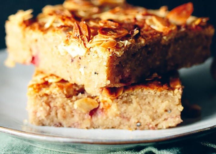 Parsnip Lingonberry Blondies