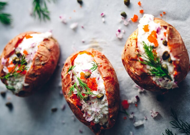Stuffed Sweet Potato with Feta
