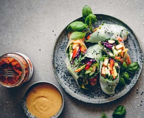 Summer rolls with Sesame Dip